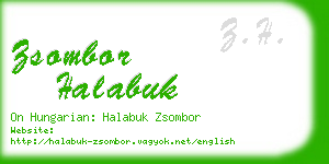 zsombor halabuk business card